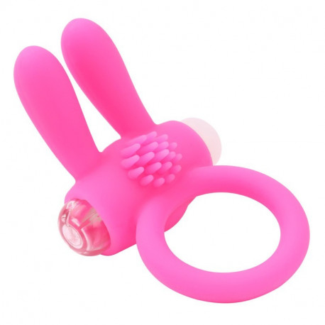 Silikone Rabbit penisring med Vibrator