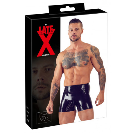 Late X Latex Pants med Penis- og Buttplug-hylster