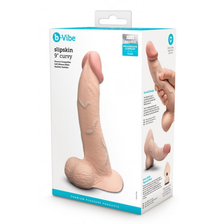 B-Vibe Slipskin Curvy Buet Silikone Dildo