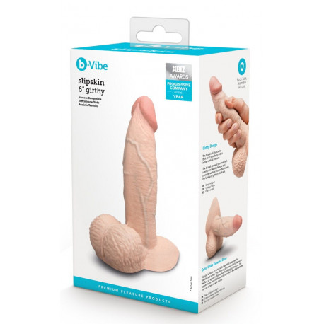 B-Vibe Slipskin Girthy Ekstra Stor Silikone Dildo