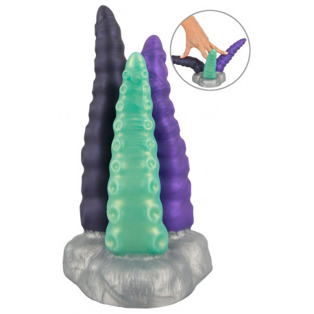 Beasty Cock Triple Tentacle Monster Silikone Dildo